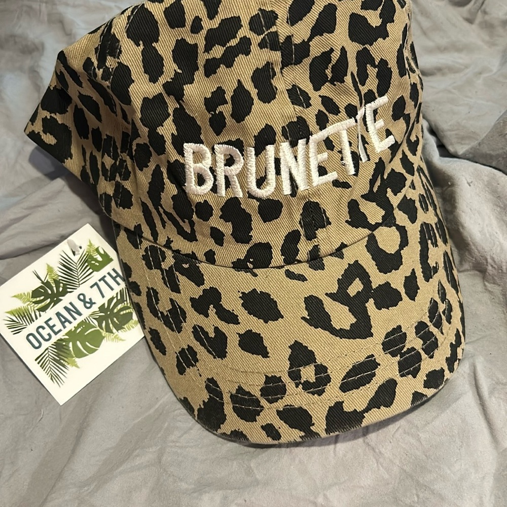 Brunette cheetah hat, brand new with tags